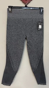 Avia Womens Large Gray Crochet-Legged Pull-On Elastic Capri Legging NWT! A4611 - Picture 1 of 5