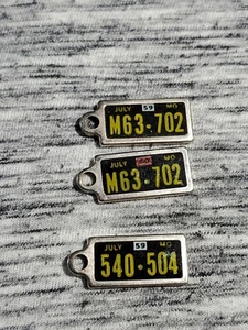 1959 Keychain License Plates - Foto 1 di 2