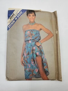 McCalls Stitch N Save 8549 Sewing Pattern Misses Romper Skirt Size A 6-8-10 Cut - Picture 1 of 8