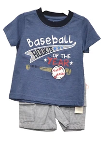 Kids Headquarters 2-pc. Graphic-print T-shirt & Plaid Shorts Cotton Set 18 Month - Picture 1 of 2