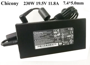 Adaptador de CA Chicony 19.5V 11.8A 230W para cargador MSI GL75 9SFK 9SD-014AU 7.4mm - Imagen 1 de 5