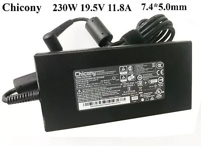 Chicony 19.5V 11.8A 230W AC Adapter for MSI GL75 9SFK 9SD-014AU Charger 7.4mm - Image 1 of 4