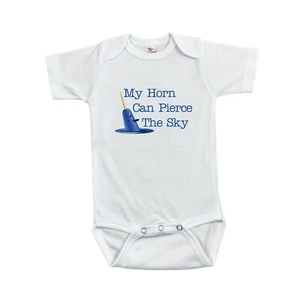 Body bambino My Horn Can Pierce The Sky - giraffa ridente taglia 3-6 M - narvalo - Foto 1 di 2