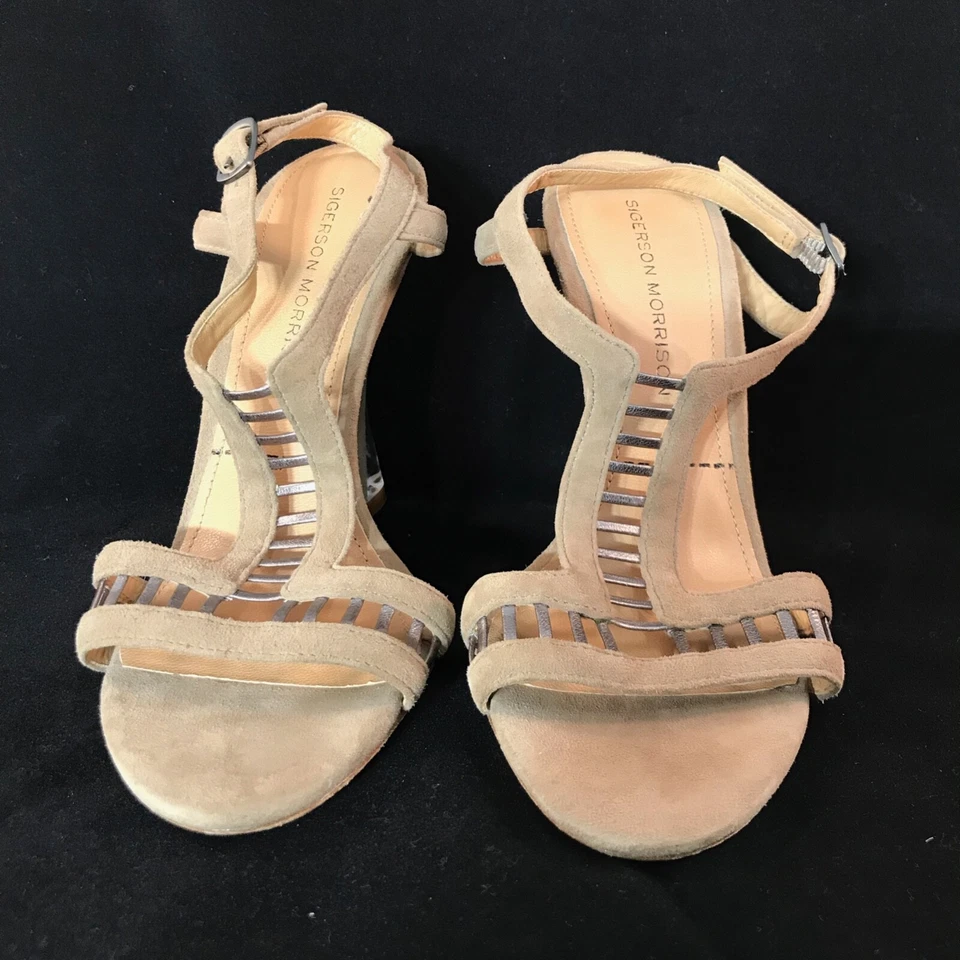 Новый с ярлыками US6 Sigerson Morrison бежевый на танкетке сандалии org цена $480 - Изображение 1 из 4