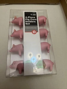 Tractor Supply Pig Corn Cob Holders Stainless Steel Prongs 4 Pairs - Picture 1 of 2