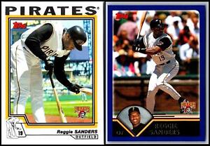 (2)  Topps Reggie Sanders Pittsburgh Pirates Lot