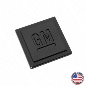 GM Logo Mark of Excellence 1.25" Fender Door Nameplate Emblem Badge Gloss Black - Picture 1 of 5