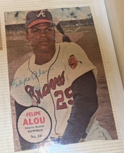 1967 Topps Poster Felipe Alou 5x7 Pin-up Atlanta Braves - Picture 1 of 1