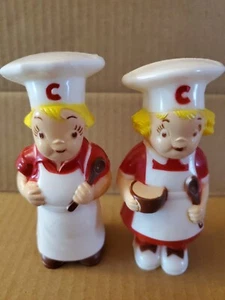 Vintage Campbells Soup Kids Salt & Pepper Shakers w/ Stoppers - Picture 1 of 5