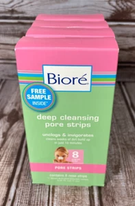 Lot of 4 BIORE Original Deep Cleansing 8 Pc. Nose Pore Strips New Old Stock RARE - Picture 1 of 9