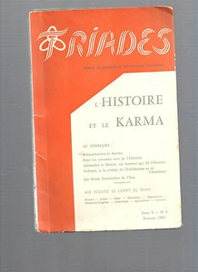 Triades Tome X N° 3 Automne 1962 L'Histoire et le Karma Réincarnation REF E29 @ - Picture 1 of 2