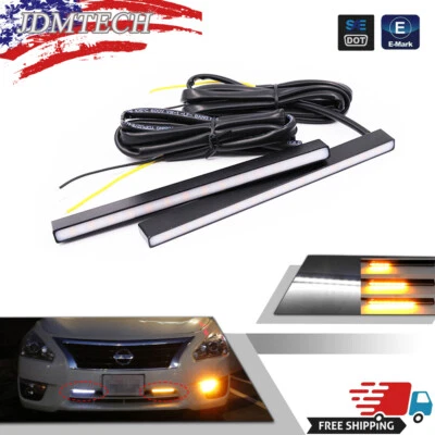 Barra de luz diurna LED intermitente secuencial blanco/ámbar Slim-Fit Foto 1 de 4