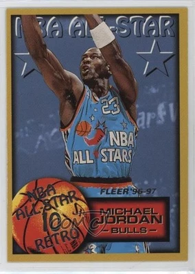1996-97 Fleer European Edition NBA All-Star Retro Michael Jordan #312 HOF - Image 1 of 2