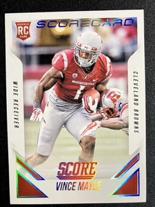 2015 Score - Vince Mayle Rookie #411 SP Scorecard Short Print (RC) Browns - Picture 1 of 2