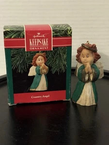 Adorno de ángel de recuerdo con sello de 1990 vintage Country Angel - Imagen 1 de 4