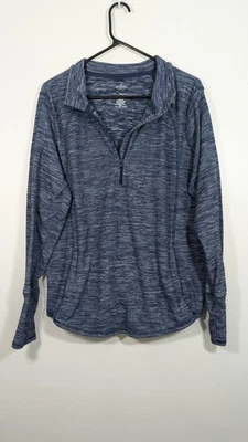 Chaqueta St Johns Bay cuello falso para mujer XXL cuarto cremallera azul polar cremallera suave Foto 1 de 4