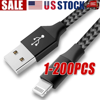 Fast Charger Cable Heavy Duty For iPhone 13 12 11 X XR 8 Charging Cord wholesale - Image 1 of 4