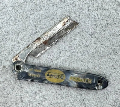 Amoco Service Station Razor Gits Razor-Nife American Oil Company EE. UU. Foto 1 de 4