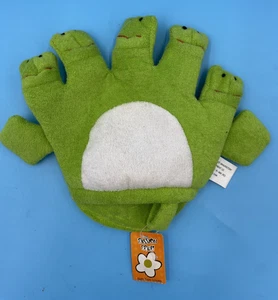 Guanto pupazzo dita mano verde rana bagno giocattolo guanto - Foto 1 di 4