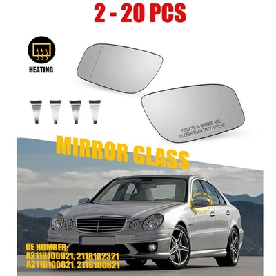 Espejo de cristal 2-20X ajuste transparente térmico Mercedes-Benz E63 E350 E320 E280 E550 07-09 Foto 1 de 4