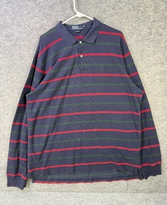 Polo by Ralph Lauren Langarm Polo Herren XXL blau gestreift bestickt 90er - Bild 1 von 7