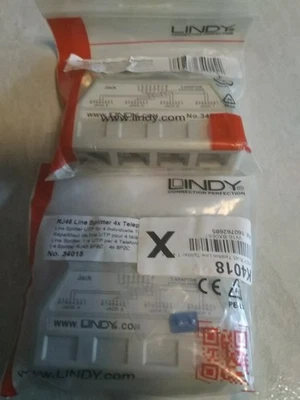 2x Lindy RJ45 Line Splitter 4x Telefon gebraucht Portdoppler 1zu4 über EDV Netz - Bild 1 von 2