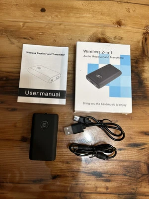 2in1 Wireless USB 4.2 Bluetooth Receiver TV, Music AUX Audio Transmitter 3.5mm  - Image 1 of 2