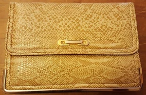 Vintage, Faux Snakeskin, Crossbody/Clutch with Gold-tone Chain, 1970s - Picture 1 of 9