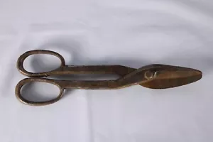 Vintage Iron P S & W Co Original 1819 Snips Tin Sheet Metal Shears Cutters USA 9 - Picture 1 of 4