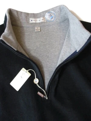 Chaleco Peter Millar Cuarto Cremallera Para Hombre S Negro Melange Vellón Nuevo Con Etiquetas Foto 1 de 4