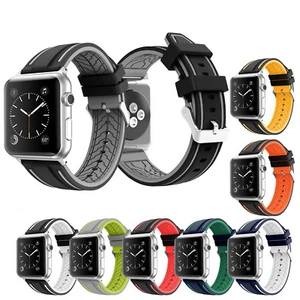 Sport Silikon Armband Uhrenband für iWatch Apple Serie 3/4/5/6/7/8/9/Se/Ultra 2 - Bild 1 von 41