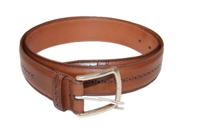 Allen Edmonds Size 90 36 Mens Manistee Leather Brogue 74694 Dress Belt USA - Picture 1 of 8
