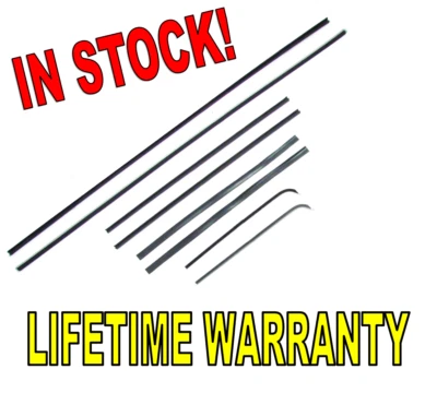 Kit de fieltro de puerta cromada para camioneta Chevy GMC 1951-1954 moldura de línea de correa de canal de ventana Foto 1 de 4