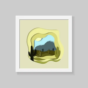 Mexiko Wandbild, geschichteter 3D Effekt Druck Poster, berühmte Städte Wandbild - Bild 1 von 19