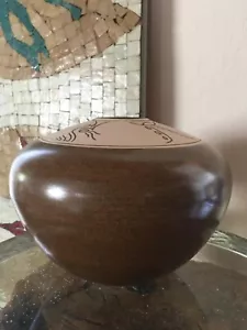 Vaso ceramica studio graffito Harold Mantz tribale astratto moderno metà secolo - Foto 1 di 6