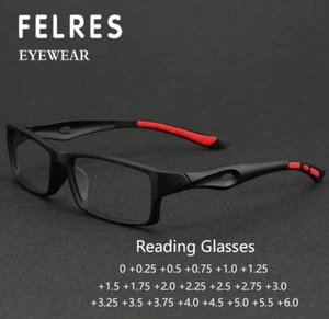 Gafas de lectura deportivas cuadradas con bloqueo de luz azul para hombres y mujeres de marco completo - Imagen 1 de 22