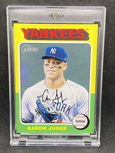 Aaron Judge RARE GREEN YELLOW RETRO INVESTMENT CARD TOPPS HERITAGE YANKEES MVP - Picture 1 of 2