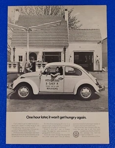 1971 VOLKSWAGEN BEETLE / BUG ORIGINAL PRINT AD "HONG KONG CHEF" MR. CHUCK LEW - Picture 1 of 1