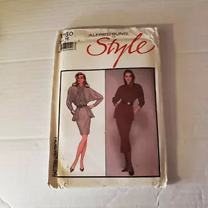 Vintage Style Sewing Pattern 1160 Alfred Sung Misses' Dress - Uncut - Picture 1 of 2