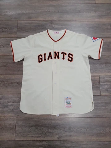 VINTAGE AUTHENTIC WILLIE MAYS NY GIANTS MITCHELL NESS JERSEY XL 48 RARE Cover
