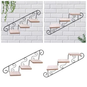 Staircase Shape Wall-mounted Flower Stand Wall Hanging Flower Pot Store - Picture 1 of 14