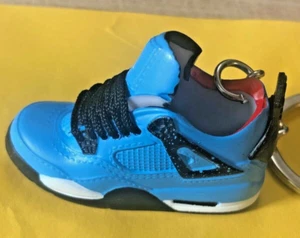 Nuova Mini 3D AIR JORDAN Scarpa Portachiavi Blu/Bianco/Nero - Foto 1 di 6