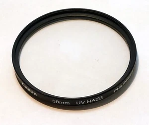 Canon 58mm UV Haze filter made in Philippines - OEM Genuine - Picture 1 of 11