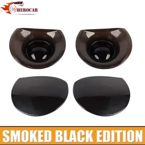 🎄4PCS Smoked Black Headlight Lamp Cover Trim Decoration For 2015-24 Challenger - Picture 1 of 8
