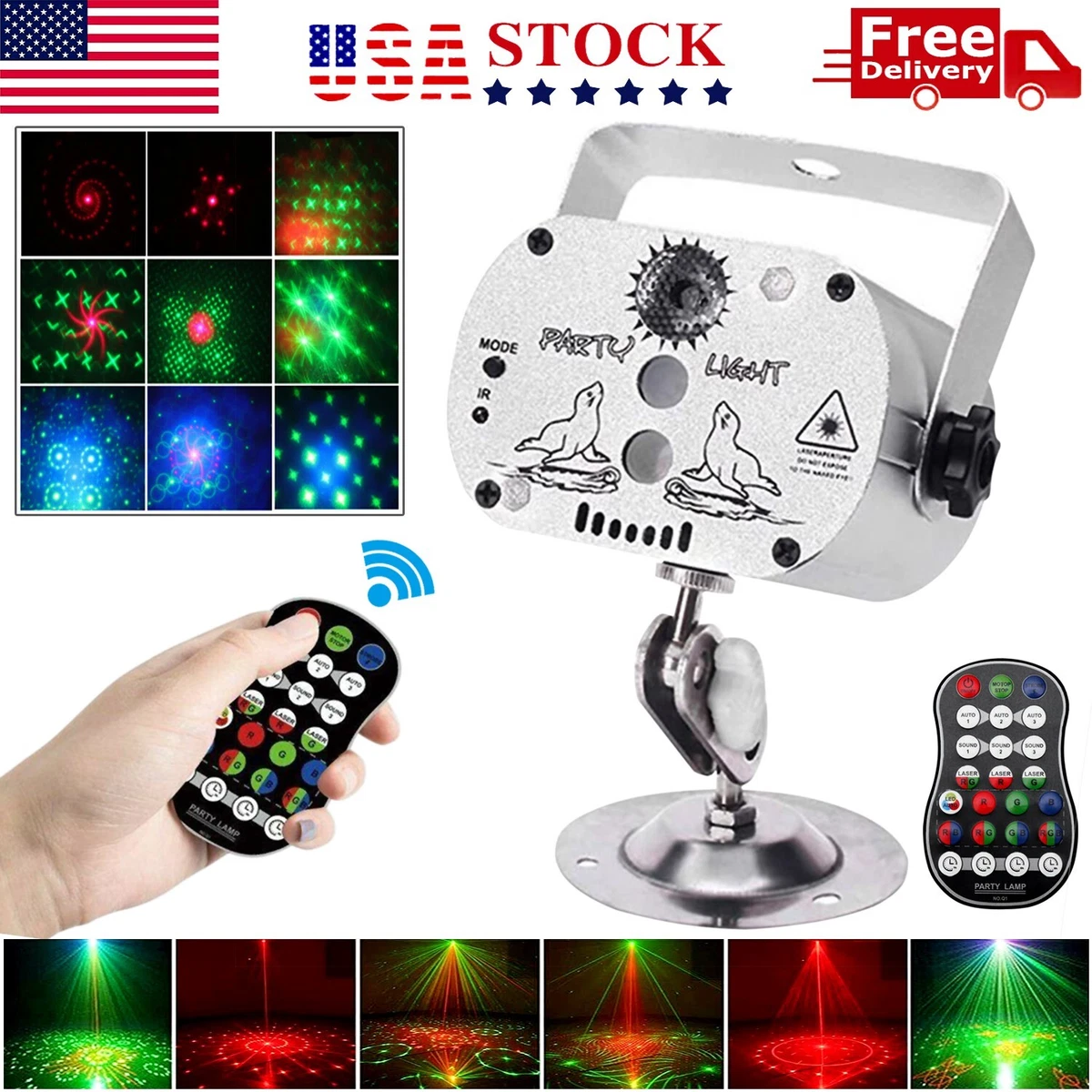 Per Interni Proiettore Laser Luce DJ 560 LED RGB - 240 Effetti, Controllo Remoto, Laser Verde E Rosso, Per Feste, Discoteca, Casa Laser Discoteca - Foto 5