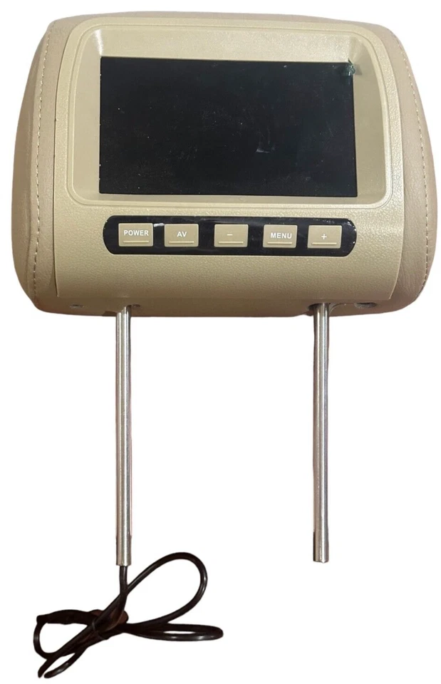 Headrest LCD Video Player, 7inch Portable CD DVD Monitor Car Headrest *UNTESTED - Image 1 of 1