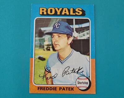 1975 Topps #48 Freddie Patek Kansas City Royals BASEBALL Card 2C - Image 1 of 2