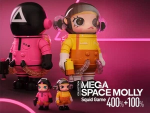Pop Mart Mega Collection 400% & 100% Space Molly Squid Game Figure - Picture 1 of 6