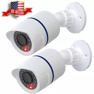 2x Fake Dummy Dome Surveillance Security Camera with LED Sensor Light - Picture 1 of 9