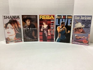 90’s Country Music VHS Lot (Shania, Garth, Billy Ray Cyrus, Reba, Alan Jackson) - Picture 1 of 9